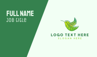 Green Leafy Bird Business Card