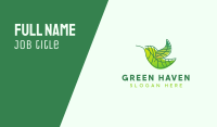 Green Leafy Bird Business Card Image Preview