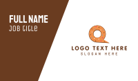 Donut Letter Q Business Card