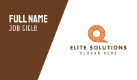 Donut Letter Q Business Card Design