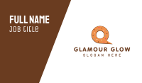 Donut Letter Q Business Card Design