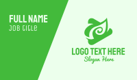 Green Leaf Media Player  Business Card Design
