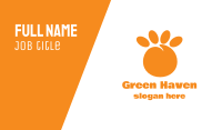 Orange Peach Paw Business Card Image Preview