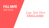 Font Business Card example 4