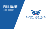 Modern Wing Lettermark  Business Card