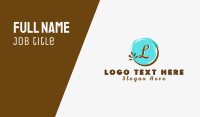 Organic Circle Badge Letter Business Card Design