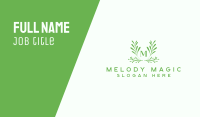 Green Foliage Letter Business Card