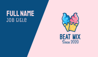 Pink Blue Ice Cream Business Card