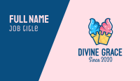 Pink Blue Ice Cream Business Card Image Preview