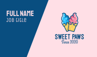 Pink Blue Ice Cream Business Card Image Preview