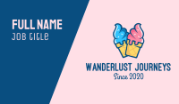 Pink Blue Ice Cream Business Card