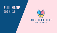 Pink Blue Ice Cream Business Card