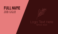 Palm Leaf Business Card example 2