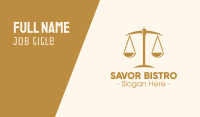 Attorney Lawyer Justice Scales Business Card