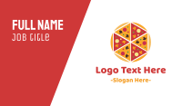 Hexagon Pizza Slices Business Card Design