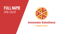 Hexagon Pizza Slices Business Card Design