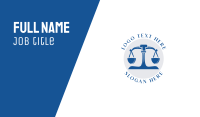 Blue Legal Lawyer Scales Business Card