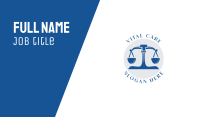 Blue Legal Lawyer Scales Business Card