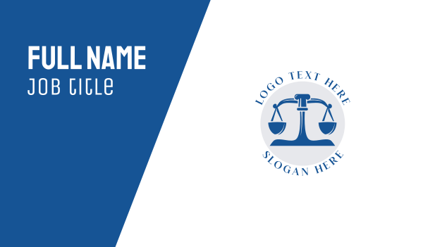 Blue Legal Lawyer Scales Business Card Design Image Preview
