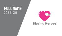 Pink Cardio Heart Business Card Image Preview