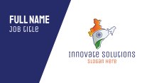 Modern India Outline Business Card