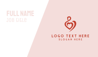 Swan Heart Stroke Business Card Design