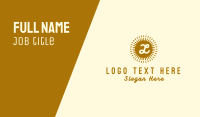 Gold Sun Lettermark  Business Card