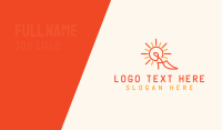Orange Sun Business Card example 2