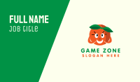 Happy Orange Mascot Business Card Image Preview