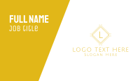 Luxurious Stroke Square Lettermark Business Card