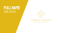 Luxurious Stroke Square Lettermark Business Card Design