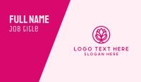 Pink Flower Bloom Business Card Design