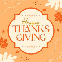 Thanksgiving Generic Greetings Instagram Post Design