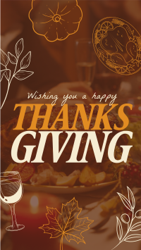 Thanksgiving Typography Greeting Facebook Story Design