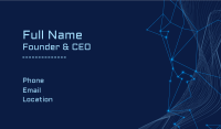 Blue Circuit Business Card Design