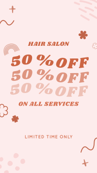 Discount on Salon Services Facebook Story