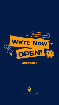 We're Open Stickers Facebook Story