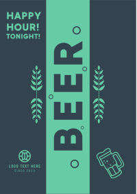 Beer Happy Hour  Flyer