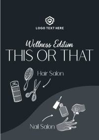 This or That Wellness Salon Poster