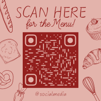 Illustrated Baking Menu QR Code