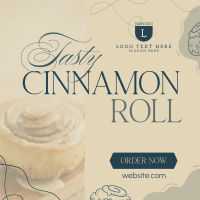 Fluffy Cinnamon Rolls Linkedin Post Design