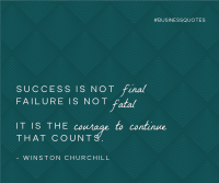 Success Isn't Final Facebook Post