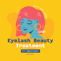 Eyelash Treatment Instagram Post Design