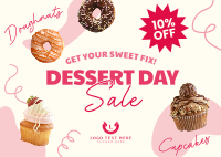 Dessert Day Sale Postcard