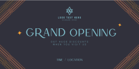 Art Deco Grand Opening Twitter Post