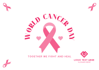 Pop Heart Cancer Postcard Design