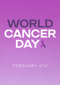 Minimalist World Cancer Day Poster