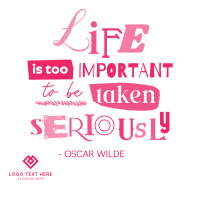 Life is Important Quote Instagram Post