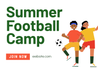 Summer Football Camp Postcard