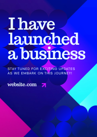 Geometric Gradient Business Opening Flyer